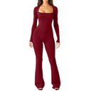 Chic Women's Wide Leg Deep V-Neck Bodysuit