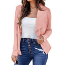 Chic Open-Cut Women's Blazer Jacket