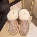 Glittering Fluffy Slippers for Women