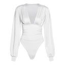Chic Long Sleeve V-Neck Bodysuit for Women