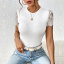 Lace Sleeve Women's Bodysuit - Chic Style