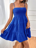 Women's Stylish Strap Dress with Flowy Skirt