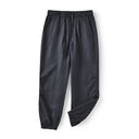 Women's Linen Trousers with Elastic Waist and Side Pockets