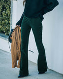 Women's Corded Fabric Flared Jeans