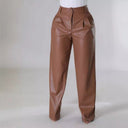 Chic Faux Leather Trousers for Women