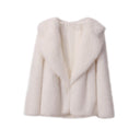Chic Faux Fur Blazer with Trendy Collar