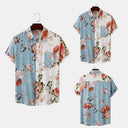 Floral Print Women's Short Sleeve Blouse
