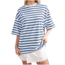 Wide Striped Oversized Women's Tee