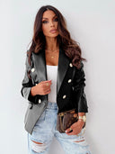 Stylish Double-Breasted Ladies Blazer