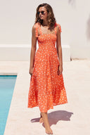 Chic Ruffle Strap Maxi Dress for Women