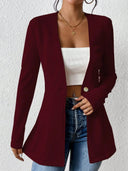 Asymmetrical Women's Blazer Jacket - Chic Design