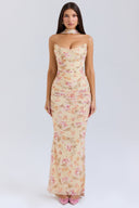 Off-Shoulder Maxi Dress with Chic Draping for Women