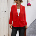 Chic Women's Blazer Jacket with Handy Pockets