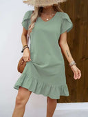 Women's Ruffled Summer Dress - Stylish and Chic