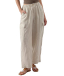 Stylish Women's Linen Cargo Pants with High Pockets