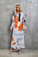 Vibrant Graphic Pattern Shirt Dress for Women