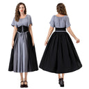 Chic Maxi Dress with Lacing & Flowing Sleeves