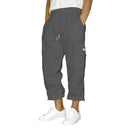 Women's Cargo Pants with Elastic Waist and Utility Pockets