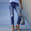 Trendy Destroyed Mom Jeans for Women