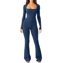 Chic Women's Wide Leg Deep V-Neck Bodysuit