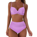 Stylish Women's High-Waist Animal Print Bikini