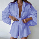 Chic Women's Blouse and Shorts Set