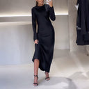 Chic Stand-Up Collar Maxi Dress for Women