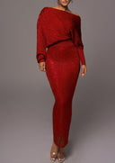 Women's Asymmetrical Glitter Evening Dress
