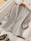 Chic Linen Blazer Jacket for Women