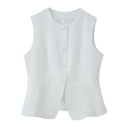 Chic Women's Sleeveless Blazer Jacket