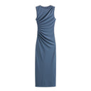Chic Solid Color Sleeveless Pleated Dress