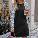 Animal Print Long Sleeve Women's Dress