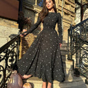 Chic Long Sleeve Maxi Dress with Side Slit