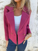 Chic Women's Double Button Blazer