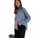 Striped Cotton Blouse for Women - Relaxed Fit