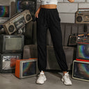 Elastic Waist Women's Pants with Side Pockets