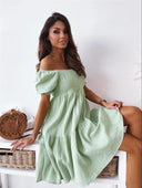 Off-Shoulder Ruffled Summer Dress for Women