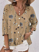 Floral Print Women's Blouse for Everyday Wear