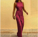Sparkling Maxi Dress with Waist Belt & Chic Design