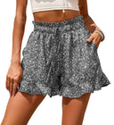 Floral Printed Women's Shorts with Stretch Waist