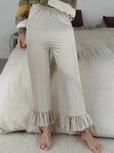 Ruffled Edge Women's Fashionable Trousers