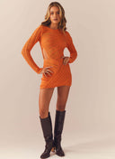 Chic Women's Knit Dress with Cut-Out Accents