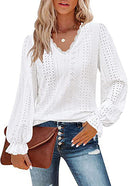 Chic Women's Blouse with Romantic Lace Design