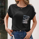 Animal Print Pocket Oversized Women's Tee