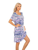 Trendy Women's Tie-Dye Shirt Dress