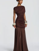 Chic Ruffled Evening Dress for Women