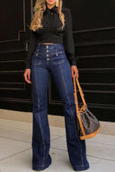 Vintage-Inspired High-Waisted Flared Jeans for Women