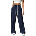 Stylish Women's Wide-Leg Leisure Pants with Elastic Waist