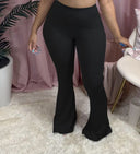 High-Waisted Bootcut Leggings in Soft Jersey