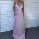 Chic Maxi Dress with Deep V-Neck & Adjustable Straps